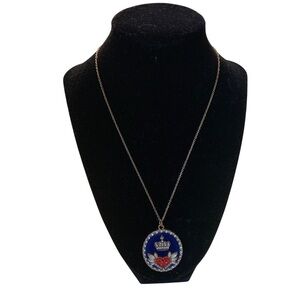 Unbranded Elegant Blue and Red Pendant Necklace